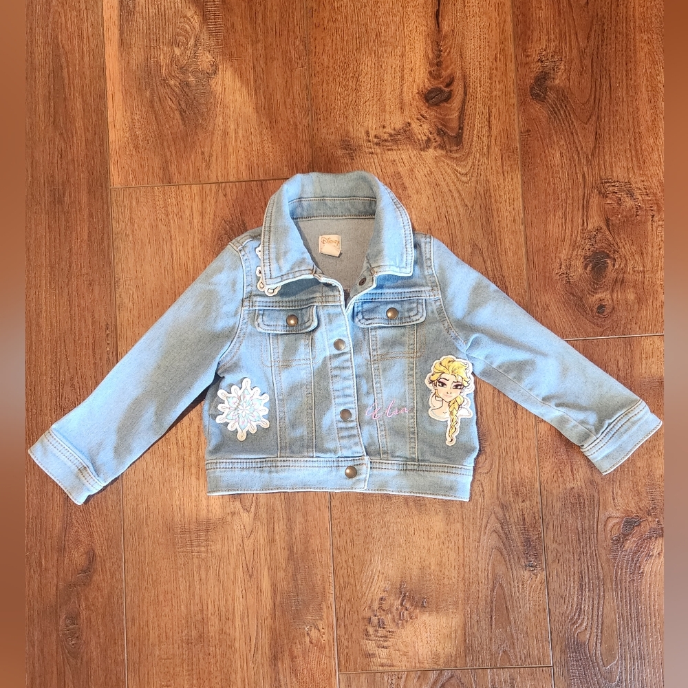 TuTu Couture Disney Elsa Frozen Denim Jacket Size 3T | NWOT